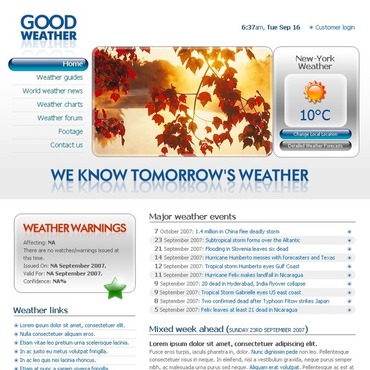 Weather Website Templates Weather Website Templates
