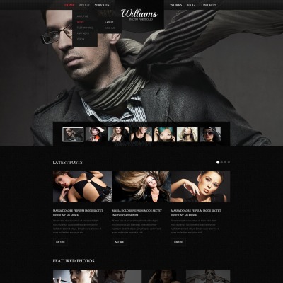 Black Photography Drupal Template