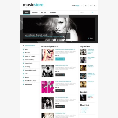Responsive Music Store PrestaShop Theme