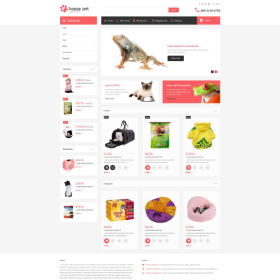Pets OpenCart Template