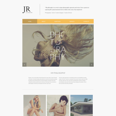 Photographer Portfolio Responsive Moto CMS 3 Template