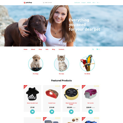 PetShop OpenCart Template
