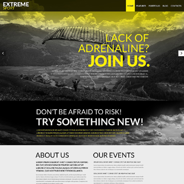 Extreme Sports Responsive Website Template #51396