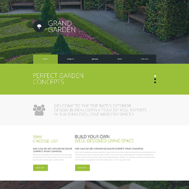 Garden Design Responsive Website Template #51784